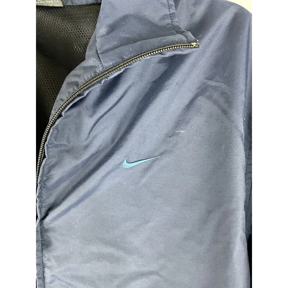 Nike Jacket Men's Medium Warm Up Windbreaker Full Zip Outerwear Blue Sports